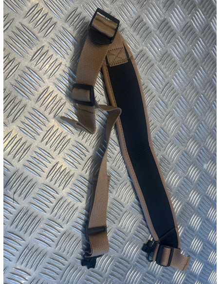 Sangle a bandouliere camo automne beige fusil carabine de chasse rembourree