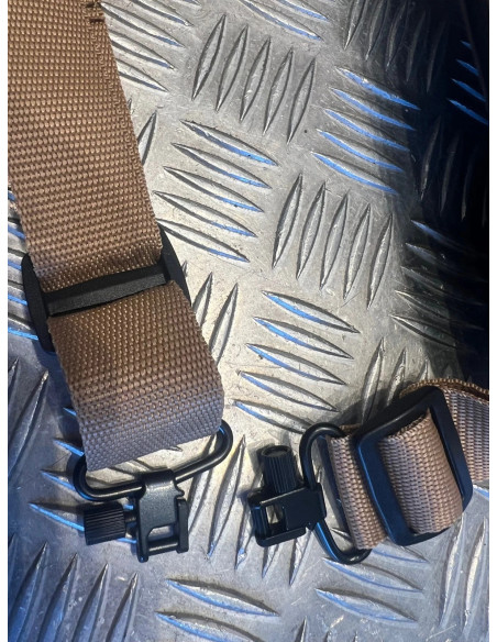 Sangle a bandouliere camo automne beige fusil carabine de chasse rembourree