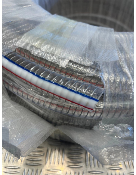 tuyau aspiration spirale acier tresse pompe eau Silex diam int de 25 mm 50 metre