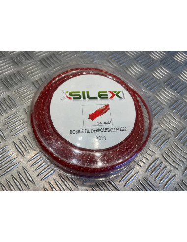 Bobine fil coupe torsade etoile debroussailleuse 30 m X diam 4 mm silex pro