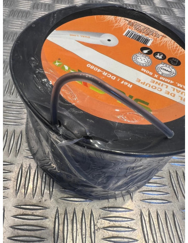 Bobine fil coupe rond dual line debroussailleuse 80 m X diam 4 mm silex pro