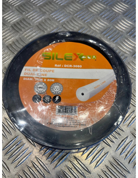Bobine fil coupe rond dual line debroussailleuse 80 m X diam 3 mm silex pro