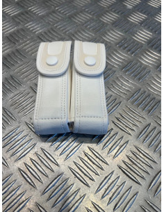 porte chargeur blanc double gk 9mm glock sig beretta 92 police gendarmerie neuf