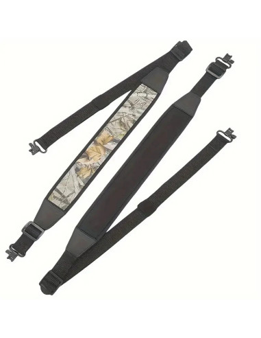 sangle a bandouliere fusil carabine de chasse rembourree amovible avec 2 points