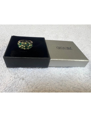 bague cristaluna mona cristal acrylique transparent swarovski neuf 100 303 c1