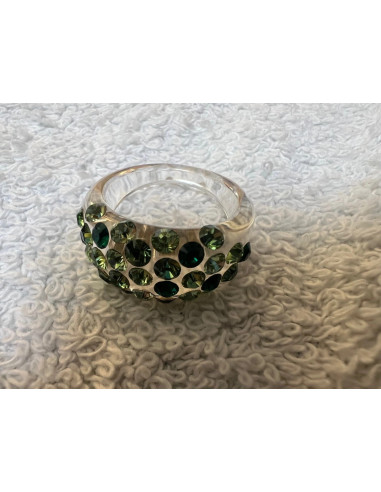 bague cristaluna mona cristal acrylique transparent swarovski neuf 100 303 c1