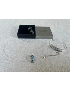 ensemble cristaluna Collier + bracelet + boucles oreilles Diva swarovski neuf