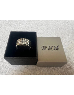 Bague cristal cristaluna vera acrylique transparente swarovski neuf 100 109 00