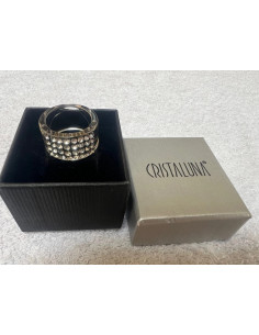 Bague cristal cristaluna vera acrylique transparente swarovski neuf 100 109 00 2