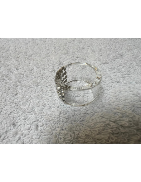 Bague cristal cristaluna vera acrylique transparente swarovski neuf 100 109 00