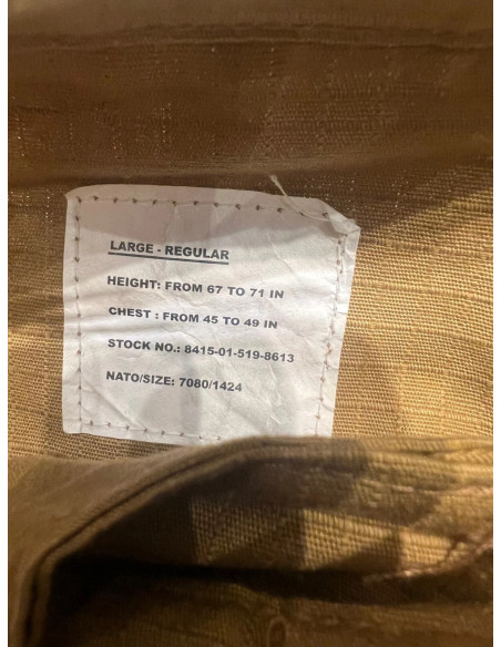 Veste militaire modele us acu combat teesar coyote mil-tec taille m neuf