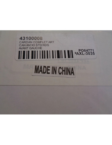 cardan complet avant gauche buggy ssv can am 900 1000 maverick x3 ART PD-PAXL-30