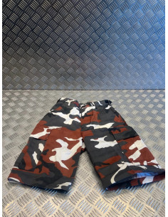 short bermuda mil-tec camo rouge neuf taille enfant 152 l 12ans