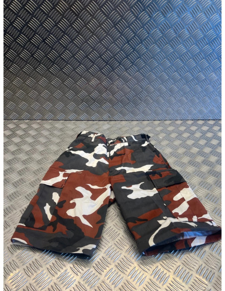 short bermuda mil-tec camo rouge neuf taille enfant 152 l 12ans