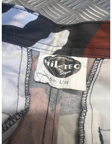 short bermuda mil-tec camo rouge neuf taille enfant 152 l 12ans