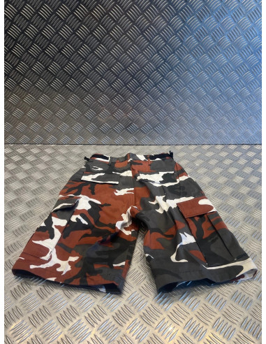 short bermuda mil-tec camo rouge neuf taille enfant 152 l 12ans