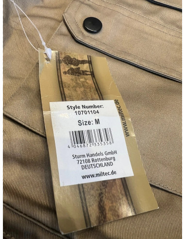 Veste gilet sans manche reporter kaki 14 poches coyote mil-tec 10701104 taille m