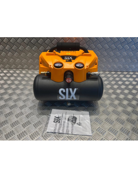 compresseur air portatif 6L - 8 bar max SLX 2 batteries lithium 20v 4ah chargeur
