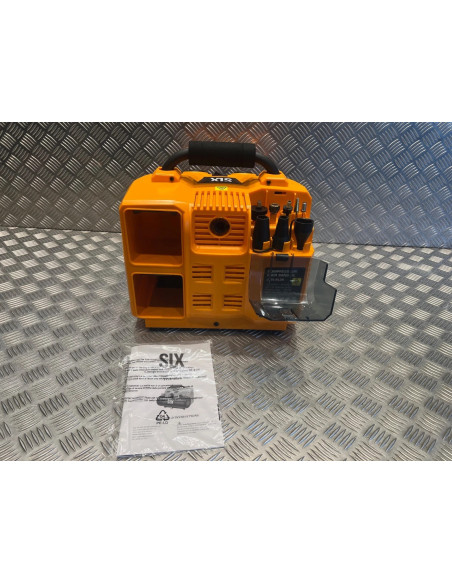 compresseur air portatif 6L - 8 bar max SLX 2 batteries lithium 20v 4ah chargeur