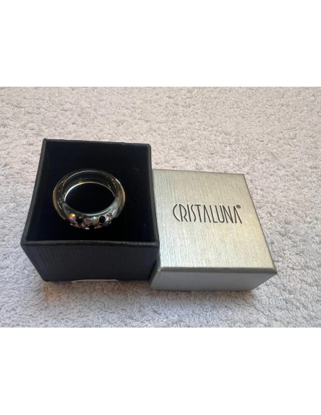 bague cristaluna veretta cristal acrylique transparent swarovski neuf 100 202 a3