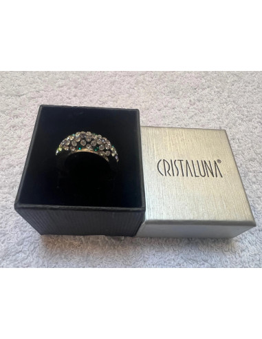 Bague en cristal cristaluna mona acrylique transparent swarkovski neuf 100 303 g