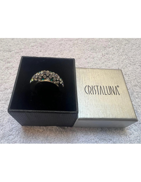 Bague en cristal cristaluna mona acrylique transparent swarkovski neuf 100 303 g