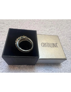 Bague en cristal cristaluna mona acrylique transparent swarkovski neuf 100 303 g 2