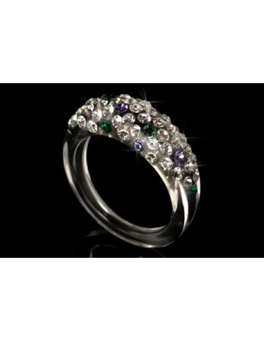 Bague en cristal cristaluna mona acrylique transparent swarkovski neuf 100 303 g