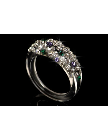 Bague en cristal cristaluna mona acrylique transparent swarkovski neuf 100 303 g