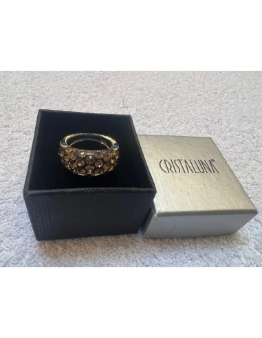 bague cristaluna vivi cristal acrylique transparente swarovski neuf 100 305 18