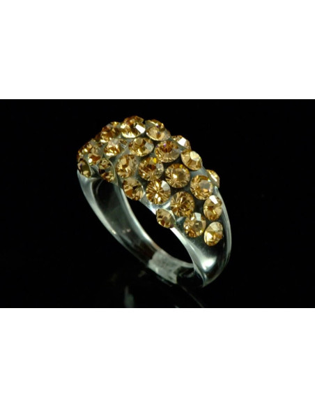 bague cristaluna vivi cristal acrylique transparente swarovski neuf 100 305 18