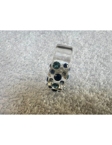 bague cristaluna diva cristal acrylique transparent swarovski neuf 100 356 c2