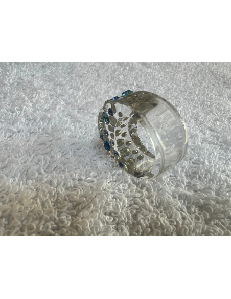 bague cristaluna diva cristal acrylique transparent swarovski neuf 100 356 c2
