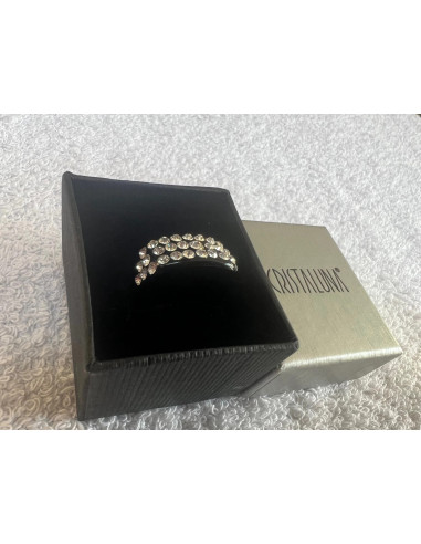 bague cristaluna Julia en cristal acrylique noir swarovski neuf 101 404 00