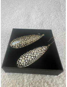 boucles d oreilles larme transparentes cristal acrylique swarovski neuf 30028700 2