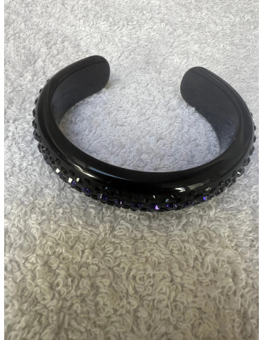 bracelet cristaluna bellezza en cristal acrylique noir neuf