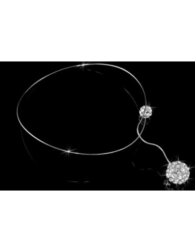 Collier cristaluna saturno en cristal acrylique transparent swarovski 200 513 00