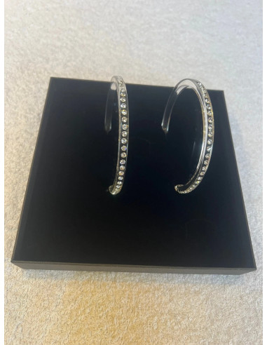 boucles oreille cristaluna ole mega cristal acrylique transparent neuf 30010900