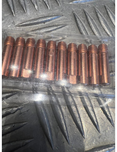 20 buse gaz soudage torche souder mag mig pointe contact M6 x 25 x 0,9 ou 1 mm