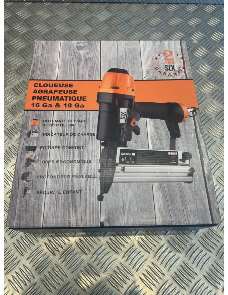 cloueur agrafeuse pneumatique 3 en 1 slx 18 GA - 16 GA clous 15-50 mm neuf