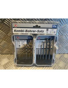 BGS Diy 50818 Jeu de forets combinés metaux maconnerie 1,5-10 mm 17 pièces