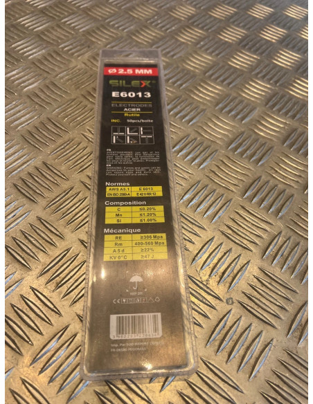 50 baguette electrode poste soudure acier soudage silex e6013 diam 2,5mm rutile