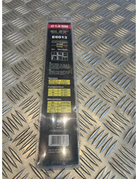 50 baguette electrode poste soudure acier soudage silex e6013 diam 1,6mm rutile