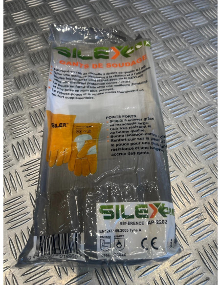 paire gant protection pour soudeur soudure en cuir de vachette a épaule de quali