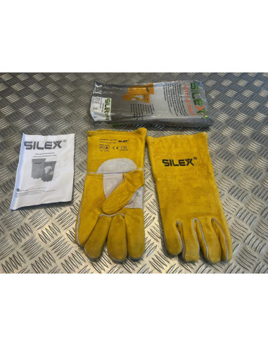 paire gant protection pour soudeur soudure en cuir de vachette a épaule de quali