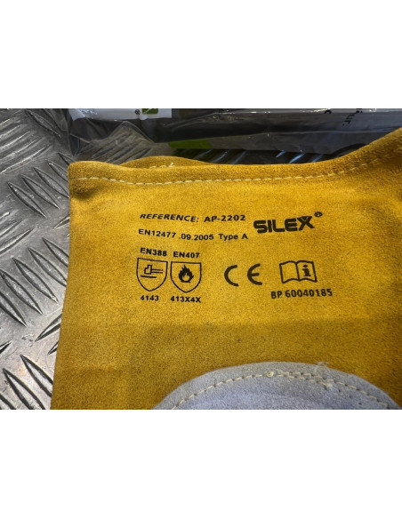 paire gant protection pour soudeur soudure en cuir de vachette a épaule de quali