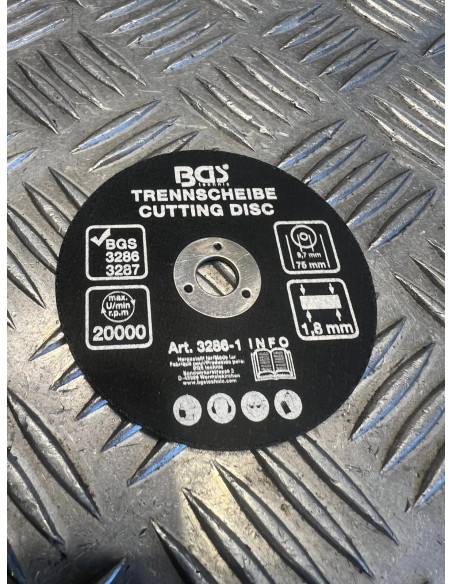 disque a tronçonner Ø 75mm 1.8 x 9,7mm meuleuse pneumatique disqueuse bgs