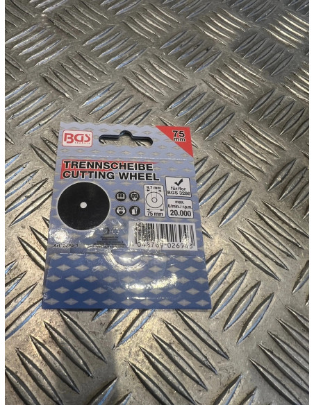 disque a tronçonner Ø 75mm 1.8 x 9,7mm meuleuse pneumatique disqueuse bgs