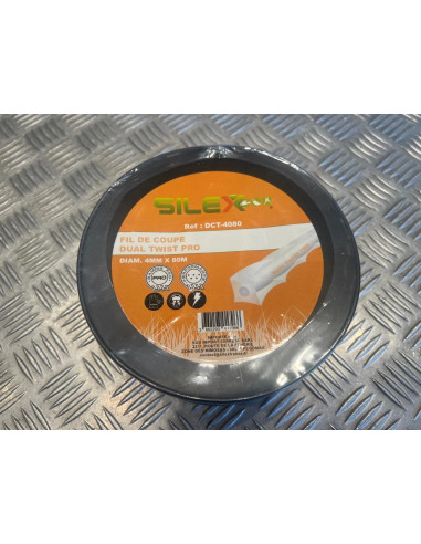 bobine fil de coupe dual twist 4 pans 80m X diam 4mm silex gamme pro