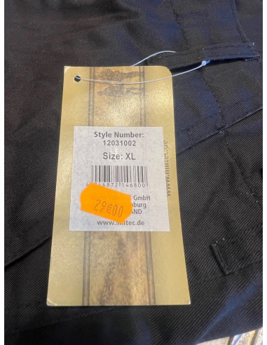 pantalon enfant garcon type bdu noir mil-tec taille xl neuf